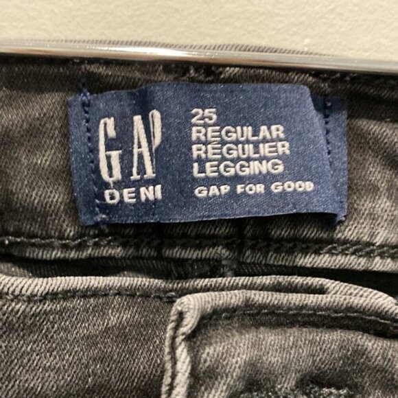 GAP Black High Rise Stretch Leggings Jeans 25 - Picture 6 of 13